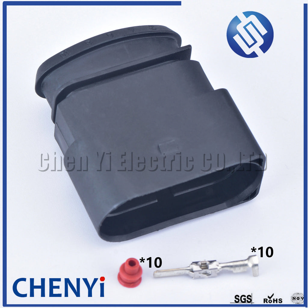 10 Pin Temp Sensor Plug Deflation Valve Connector Halogen headlight plug 1J0973835 1J0973735 6R0973735 493578-2 2294597-1