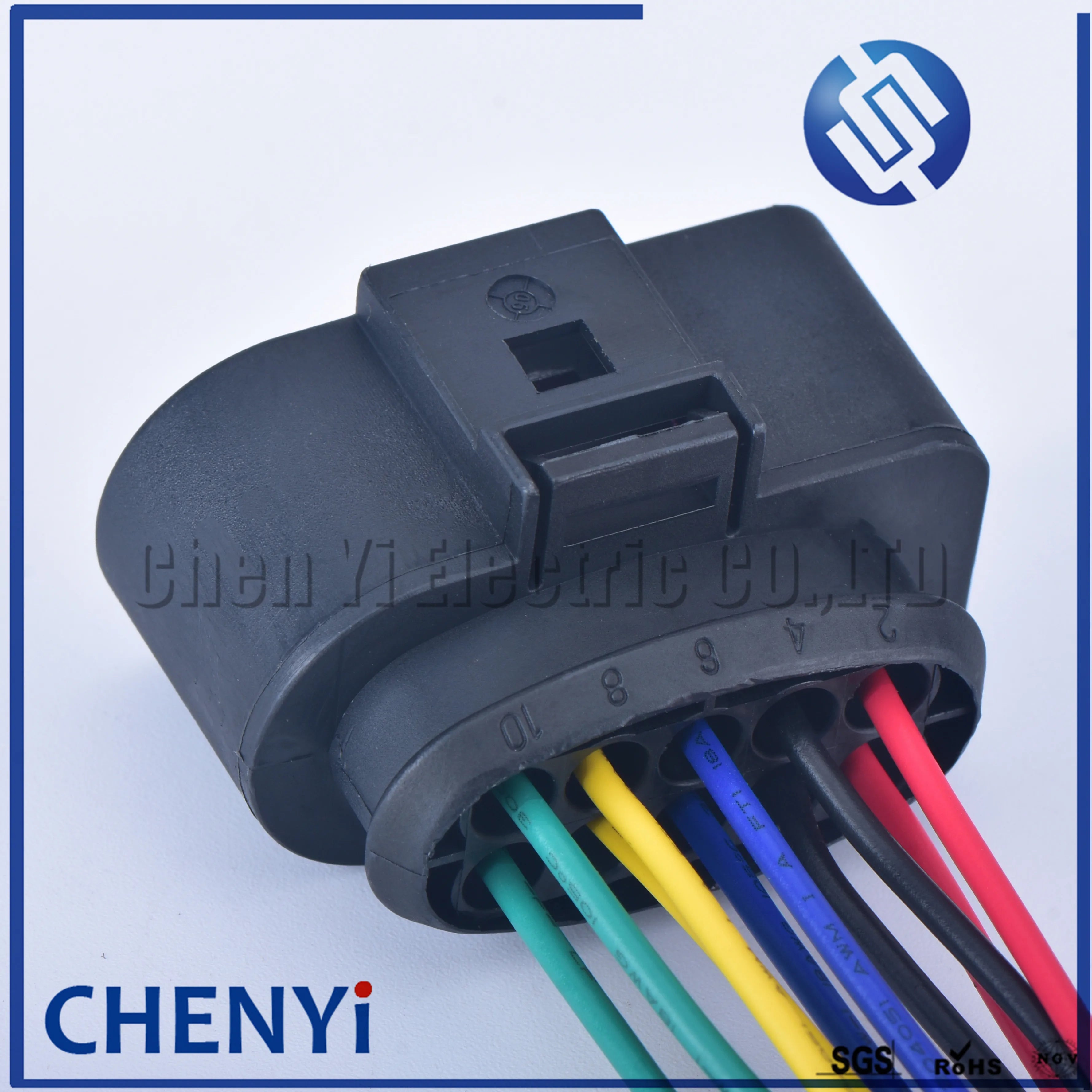 10 Pin 3.5mm Auto waterproof connector 1J0973735 Temp Sensor Plug Deflation Valve halogen headlights Plug 6R0973735 with wire