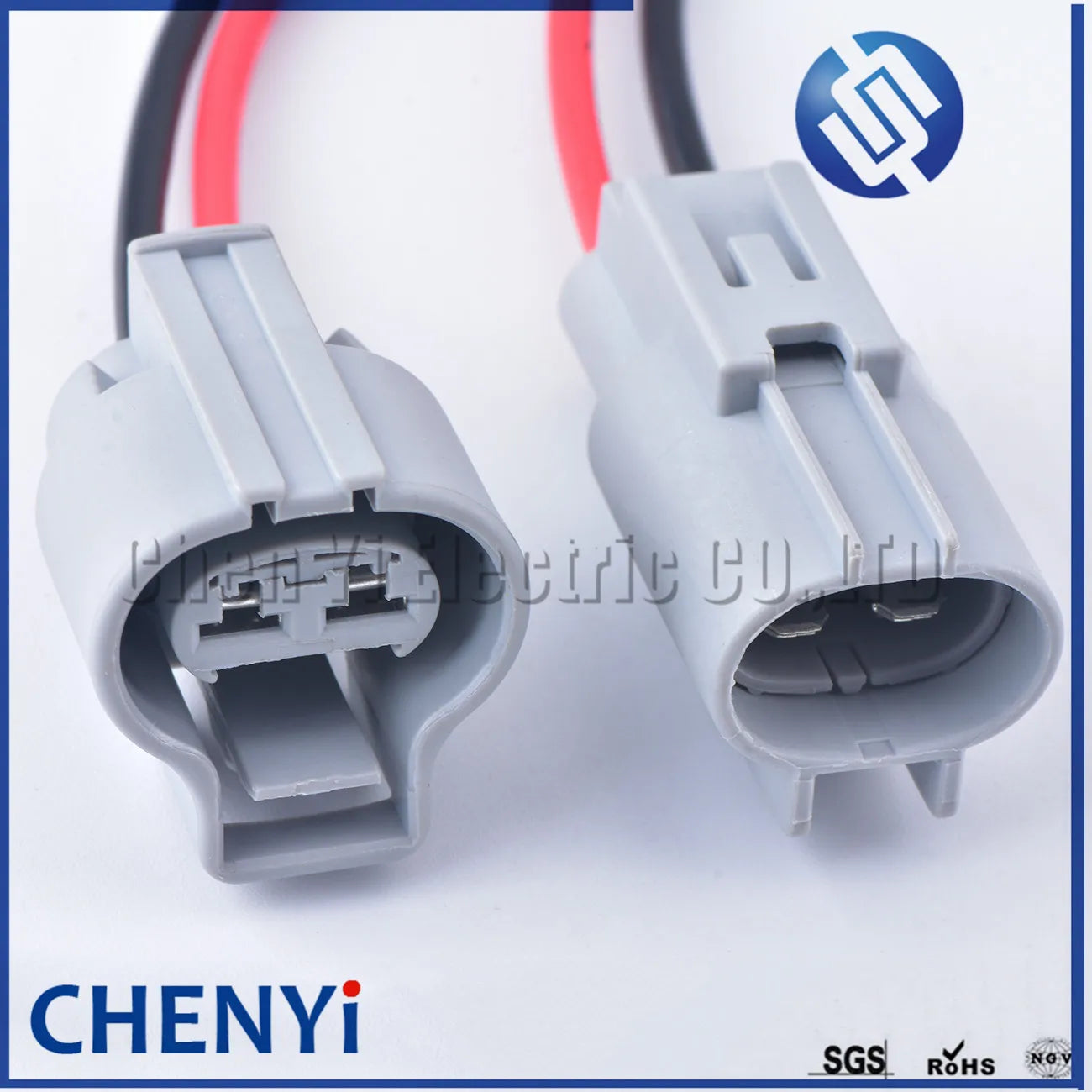 2 Pin Auto Waterproof Electronic Fan Connector Brake Booster Pump Assembly plug For Toyota Ford Focus Mazda with 12AWG wires