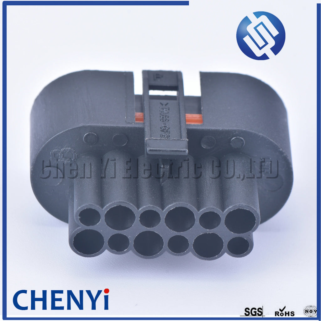 Black 12 pin wire socket automotive waterproof connector female 1.5/3.5 wiring auto connector automotive electrical connector
