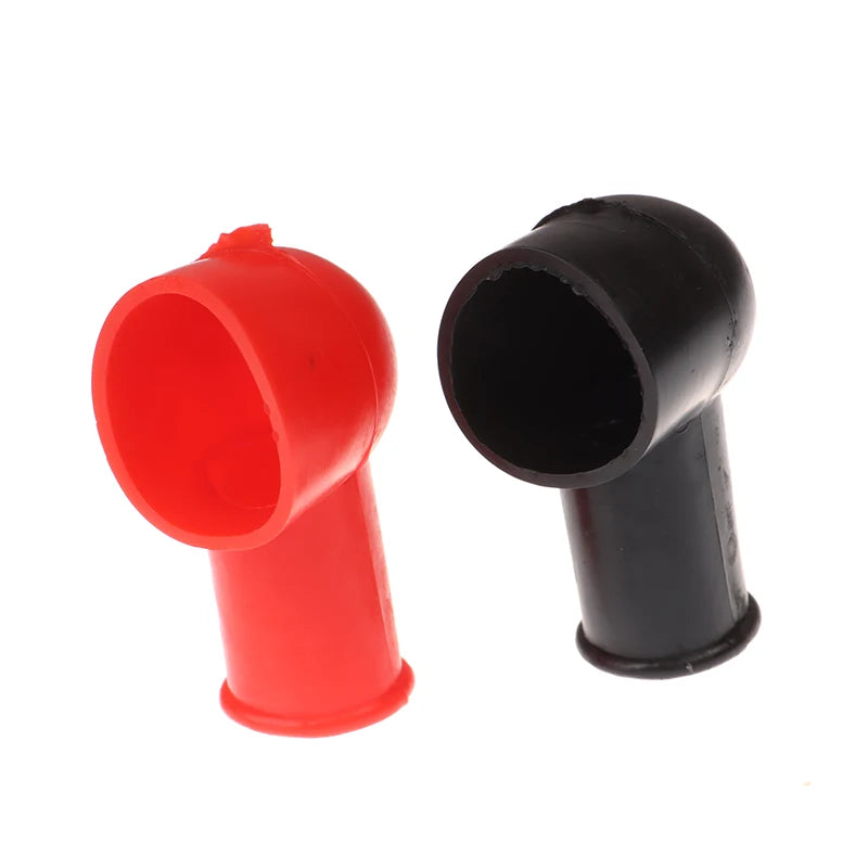 1Pair Black Red Battery Terminal Protective Covers Round Insulating Caps Insulating Protector Replacement Batteries Accessories