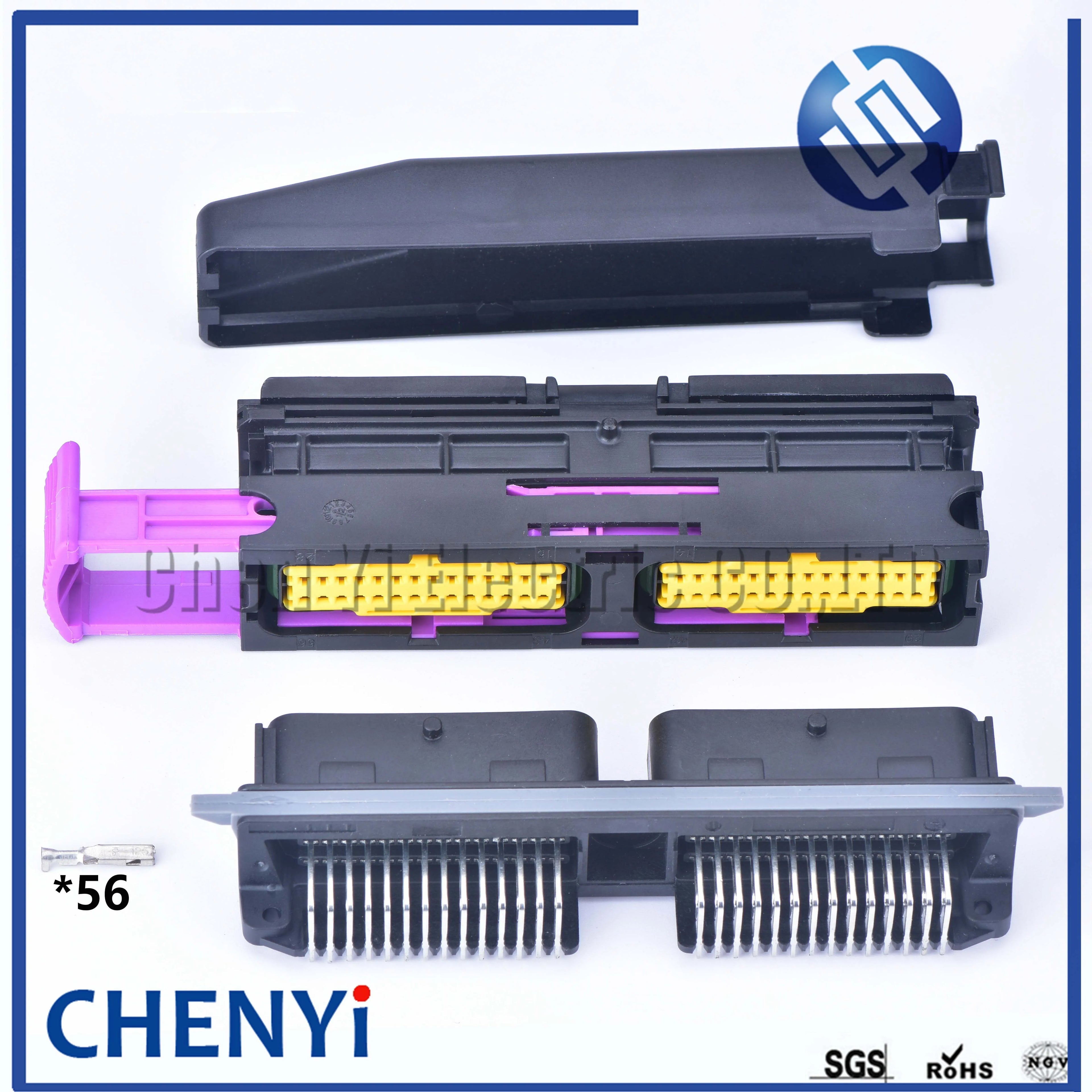 56 Pin automotive aluminum ecu enclosure box with matching male and female connector with Pin or Box 211PC562S0008