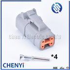 5 sets DTM 4 Pin connector DTM06-4S/DTM04-4P Male or Female Auto Waterproof Connector Automotive Sealed Plug For Deutsch