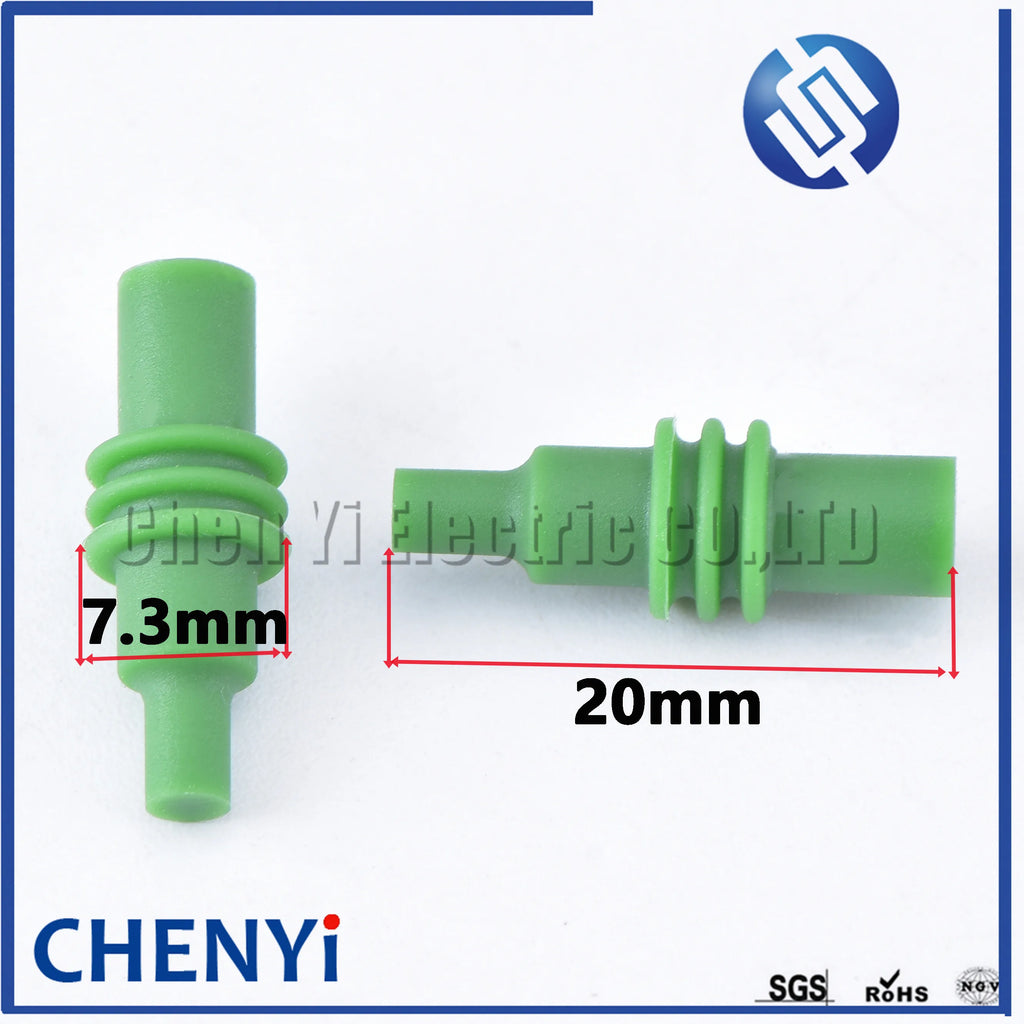 100 Pcs 1/1.5/1.8/3.5/4.8/6.3 car wire connector waterproof ring circle rubber seal solid plug silicone sheath cap for Connector