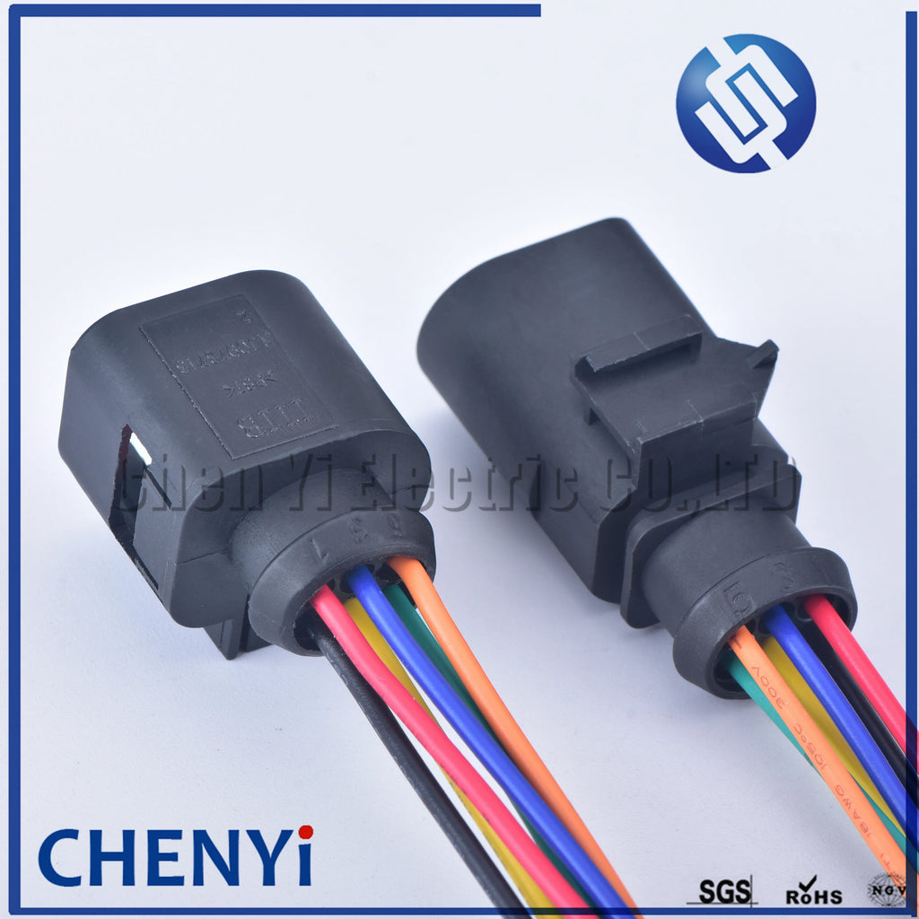 6 Pin 42121700 3B0973813 1J0973713 1.5mm Auto Temp sensor Reversing Radar Throttle Plug 1J0 973 713 with wires