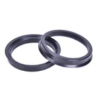 1 Set 4 Hub Centric Rings Car Wheel Bore Center Collar 66.6-57.1mm For Cars ID 57.1-mm Black