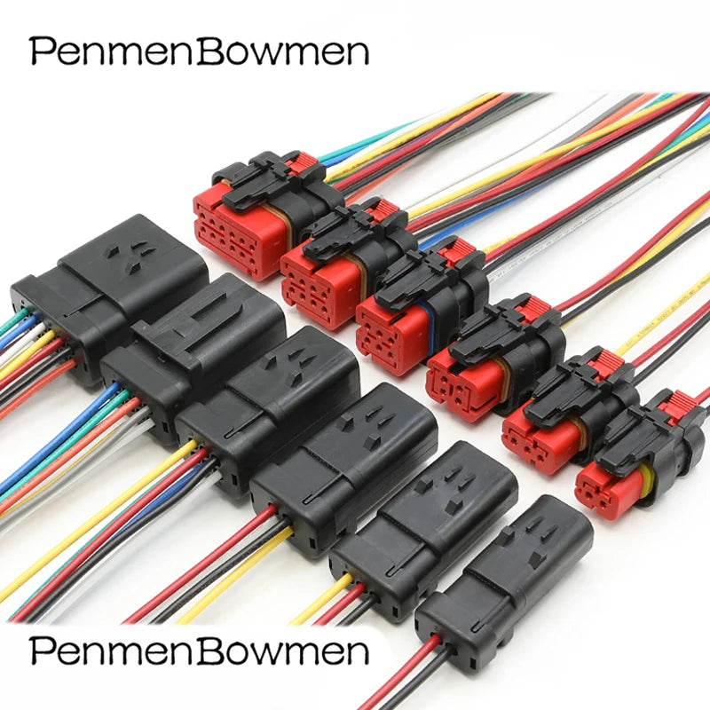 1 Set 2 3 4 6 8 12 Pin Auto Injector Excavator Fuel Electrical Cable Connectors Female Male Wire Harness Plug 776433-1 776429-1