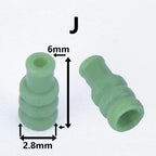 100 Pcs 0.6/1/1.5/1.8/3.5/6.3/9.5mm car wire connector waterproof ring circle rubber seal hollow plug silicone sheath cap
