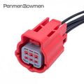 1 Set 6 Pin MWTRB-06-1A-R Motorcycle OBD Diagnosis Electrical Connector Wire Harness Female Plug for Honda Yamaha MWTPB-06-1A-R