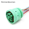 1 Set 9 Pin Car Green Circular Aviation Diagnostic Connector Wiring Harness J1939 HD16-9-1939S-P080 HD10-9-1939P-P080