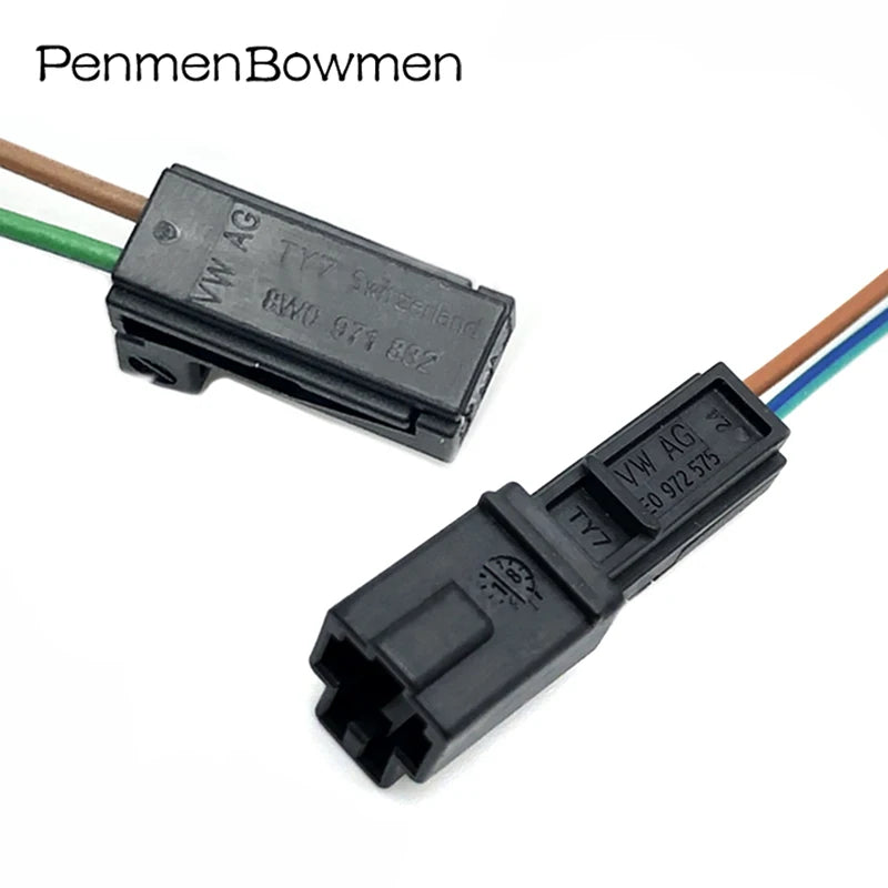 1 Set 2 Pin 4E0972575 Auto License Plate Light Plug Female Male Electronic Connector Wire Harness For 8W0971832