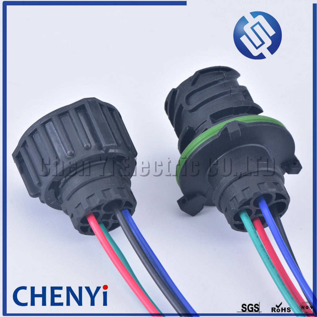 4 Pin 2.5mm round A7 odometer speed sensor plug Auto waterproof connector 1-967402-1 1-967325-1 with 15cm 18AWG cable For HOWO
