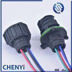 4 Pin 2.5mm round A7 odometer speed sensor plug Auto waterproof connector 1-967402-1 1-967325-1 with 15cm 18AWG cable For HOWO