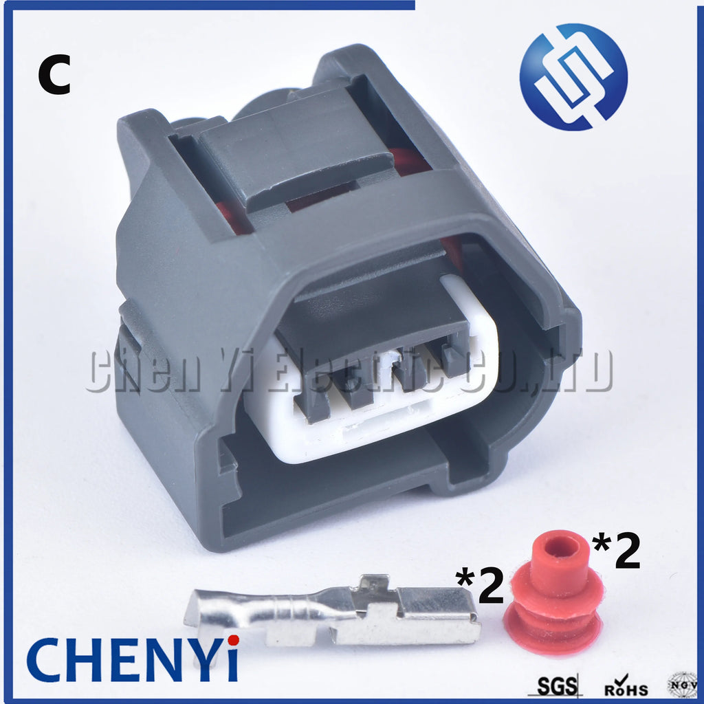 2 Pin Ignition Coil Connector Plug For Toyota Accent 1.6L Elantra J3 1JZ-GTE 2JZ-GTE 90980-10901 90980-10899 7283-7023-10