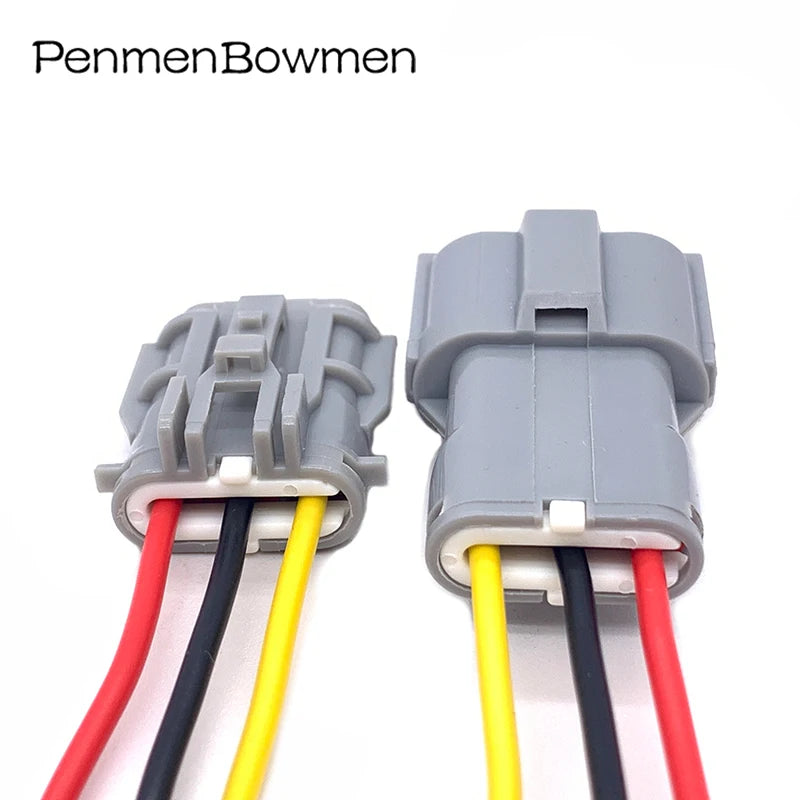 1 Set 3 Pin Car Engine Adapter Insert Spring Electrical Cable Connectors Female Male Wire Harness Plug 7222-7434-40 7123-7434-40