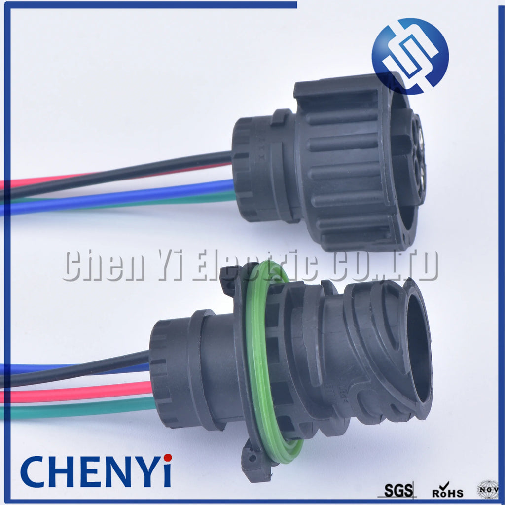 4 Pin 2.5mm round A7 odometer speed sensor plug Auto waterproof connector 1-967402-1 1-967325-1 with 15cm 18AWG cable For HOWO