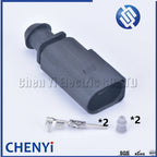 5 sets 2 Pin 1.5mm 1J0973802 1J0973702 male or female Auto Temp sensor plug deflation valve waterproof connectors 1J0 973 802