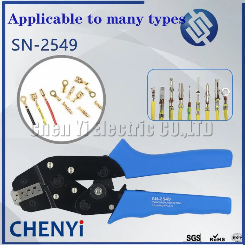 SN-2549 Pin crimping tools pliers for AWG28-18 (0.08-1.0 mm2) XH2.54/Dupont 2.54/2.8/3.0/3.96/4.8/KF2510 Pins Crimp