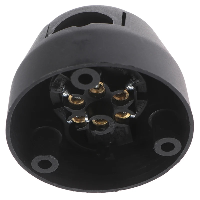 12V 7 Pin Round Standard European Car Plug Connector Plastic 7 Pin Socket Plugs For Trailers RVs Car Accessories