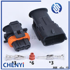 5 sets 3 Pin 3.5mm male or female Waterproof  Automotive Sensor Connector Car Fuel Pressure Plug 1928403110 1928404074