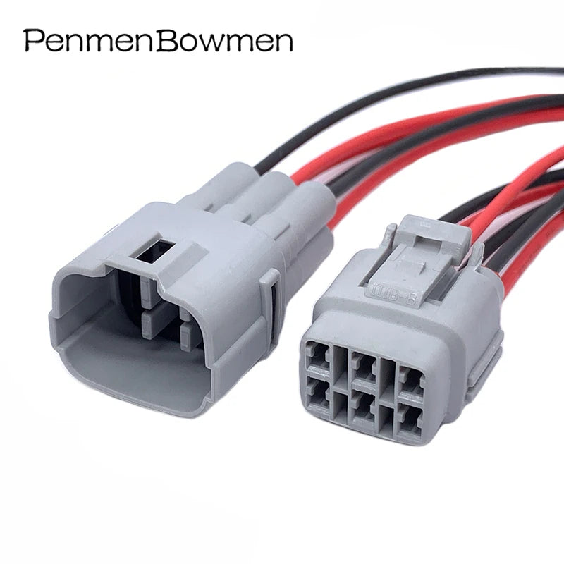 1 Set 6 Pin Auto Oil Pump Headlight Electrical Cable Connectors Wire Harness Plug for Suzuki Toyota Honda 6187-6561 6180-6771