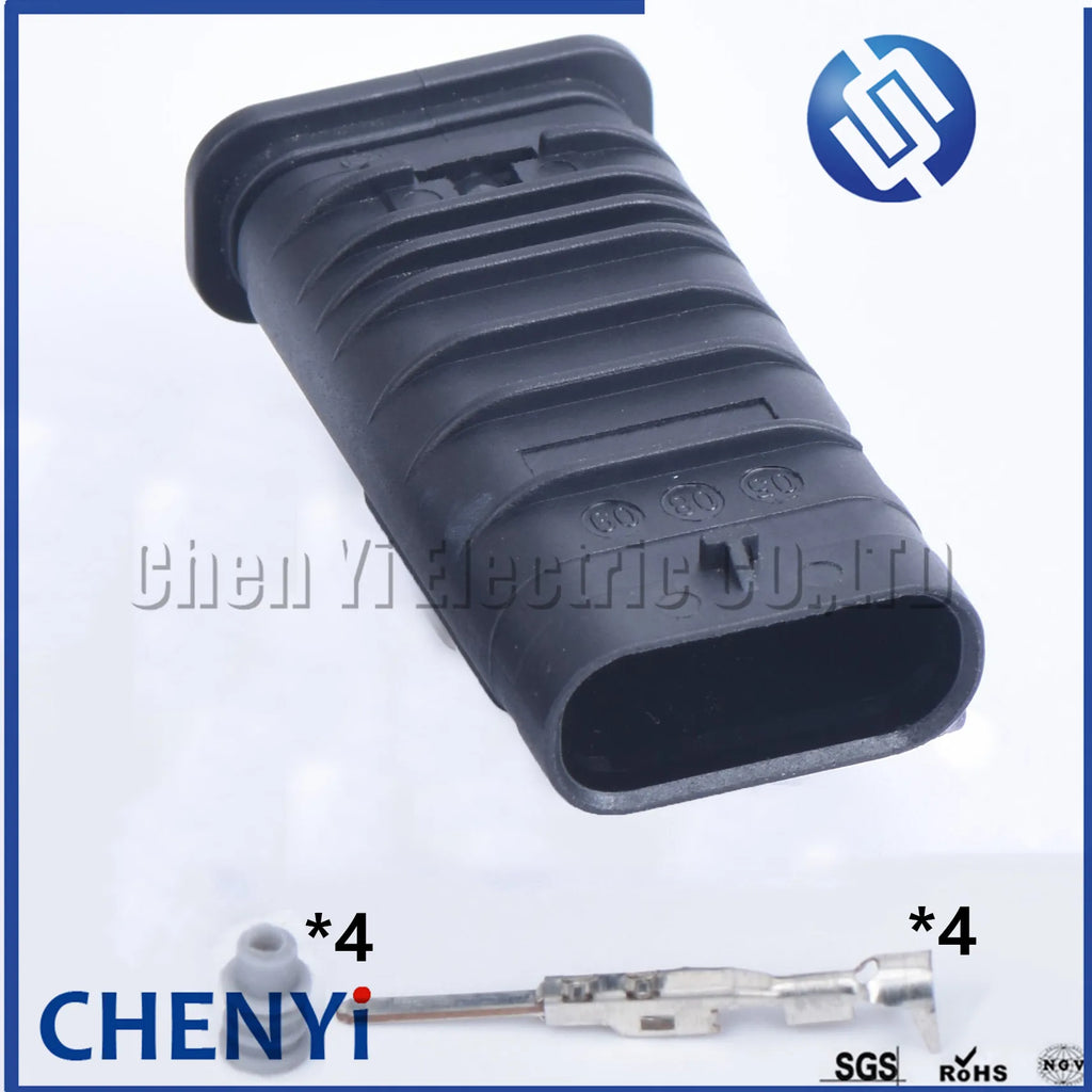 2 set 4 Pin waterproof auto cable connector plug 1718657-1 autonomous water temperature sensor plug 4F0 973 704 For Weichai