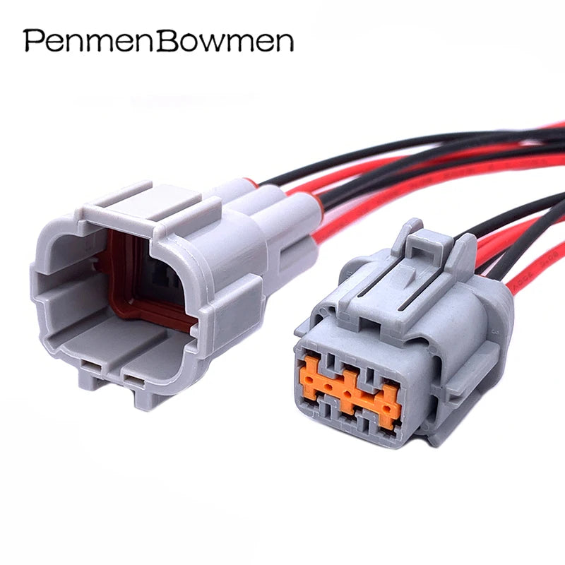 1 Set 6 Pin Auto Car Headlight Electrical Cable Female Connectors Plug Wire Harness For Nissan Teana 6188-0560 6189-1175