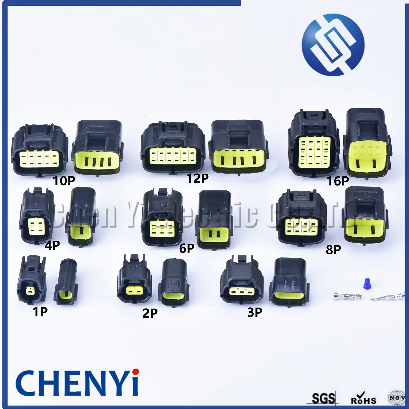 1/2/3/4/6/8/10/12/16 Pin Waterproof Connector Electrical Plug Car Auto Sealed Truck Harness Socket 174879-2 174877-2
