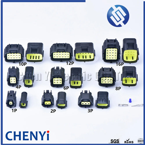 1/2/3/4/6/8/10/12/16 Pin Waterproof Connector Electrical Plug Car Auto Sealed Truck Harness Socket 174879-2 174877-2