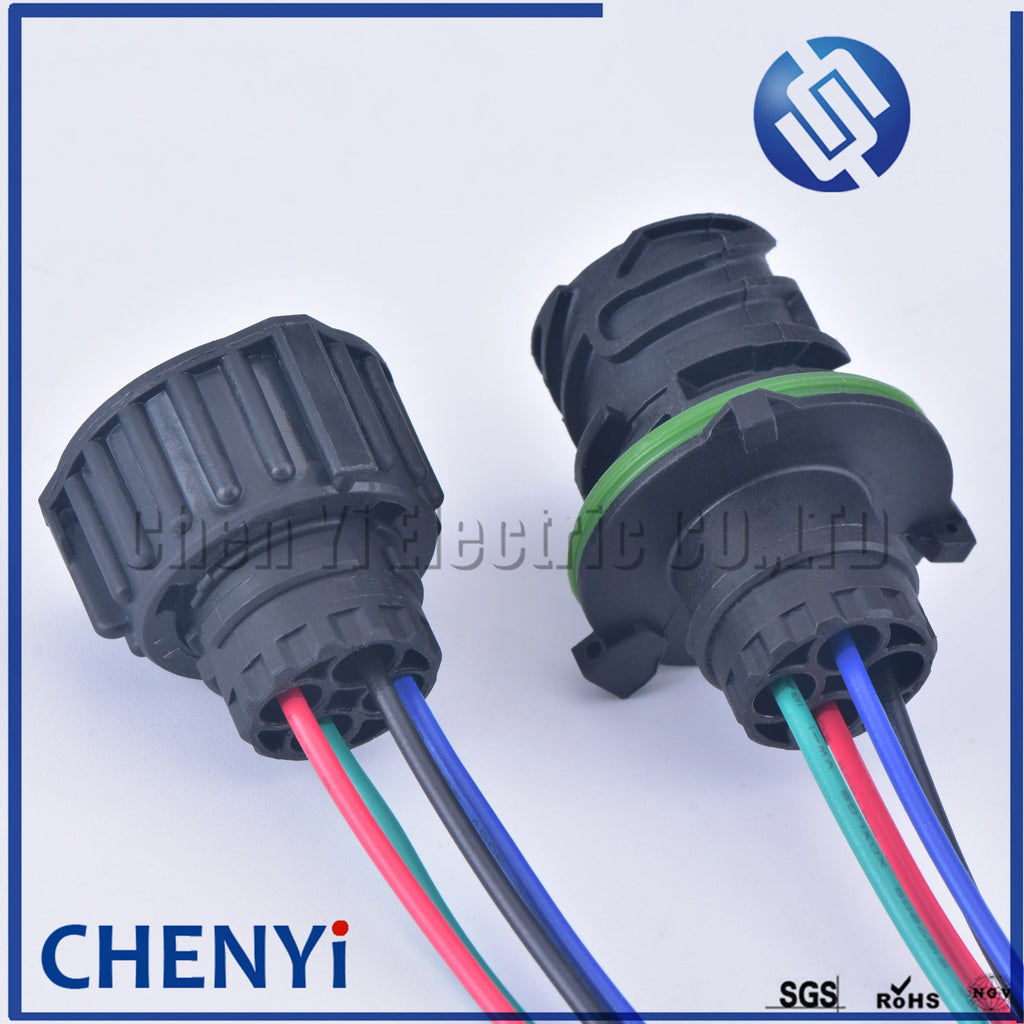4 Pin 2.5mm round A7 odometer speed sensor plug Auto waterproof connector 1-967402-1 1-967325-1 with 15cm 18AWG cable For HOWO