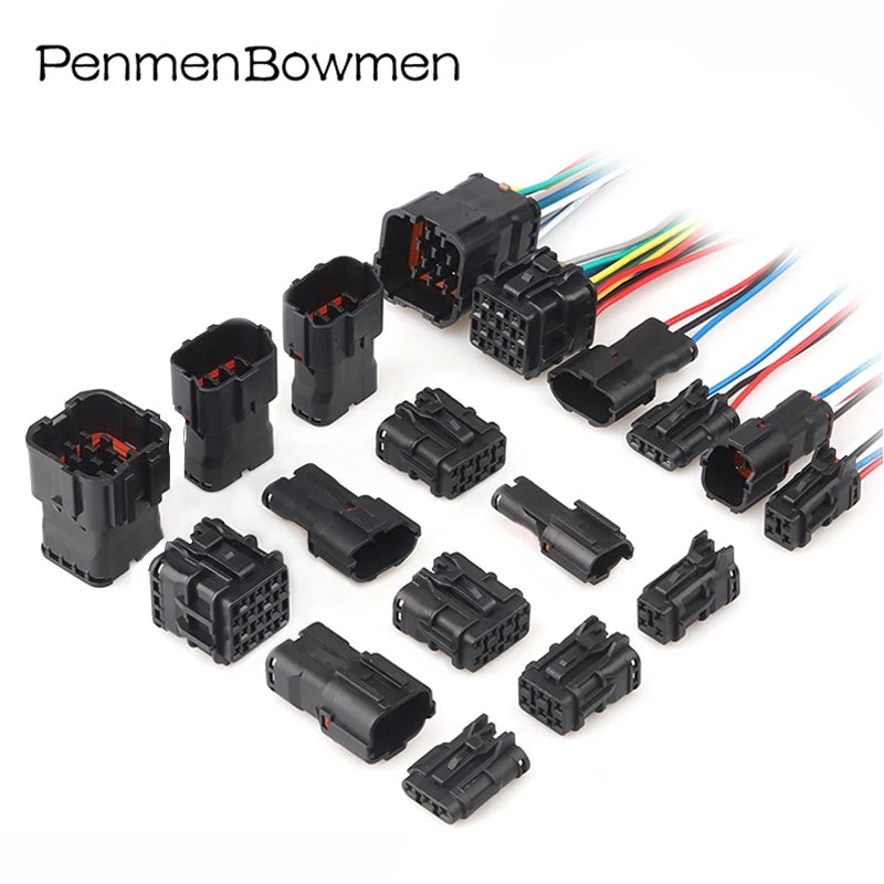 1 Set 1 2 3 4 6 8 12 14 16 Pin Car Xenon Lamp Fuel Pump Assembly Electrical Connectors Wire Harness Plug 7222-7544-40
