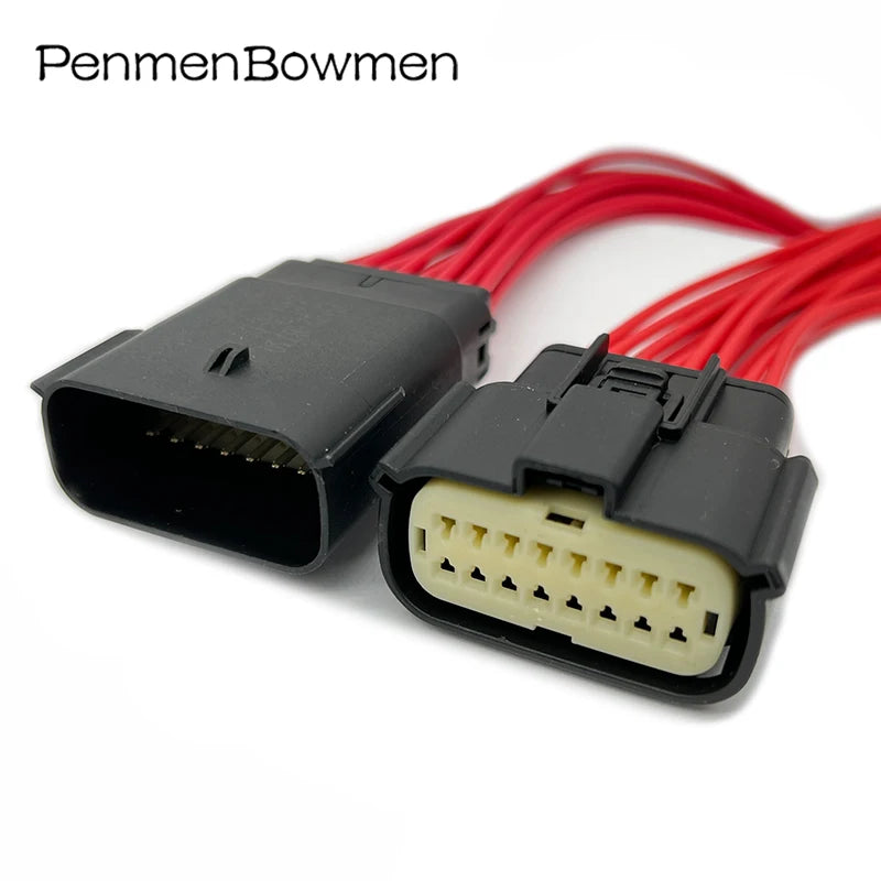 1 Set 16 Pin Auto Headlight Electrical Cable Connectors Waterproof Female Male Wire Harness Plug For 33472-1601 33482-1601