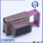 Automotive ECU connectors brown 24 pin car Oil to gas computer board socket waterproof electronic controller wiring harness plug