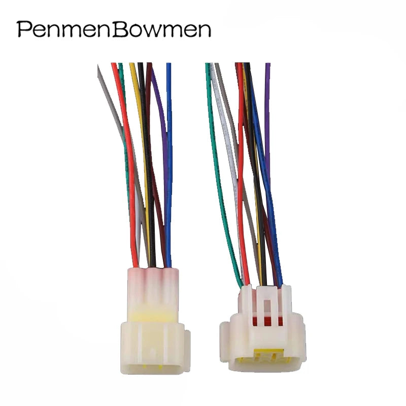1 Set 2 3 4 6 8 9 16 Pin Auto Throttle Speed Regulation Switch Electrical Cable Connectors Female Male Wire Harness Plug