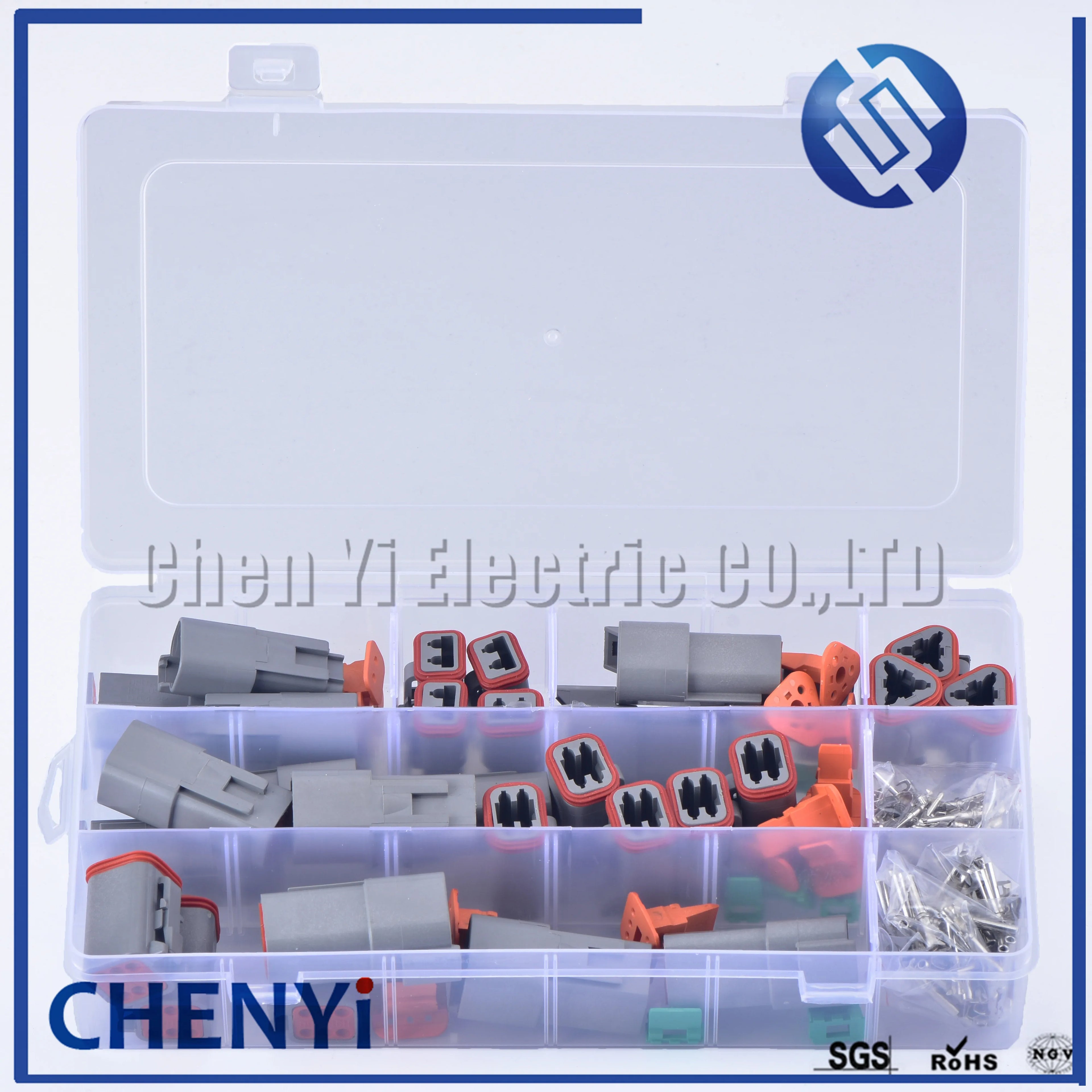 250 Pcs Deutsch DT series Automotive Waterproof Wire Connector Kit DT06-2/3/4/6S DT04-2/3/4/6P Sealed Plug with pins box