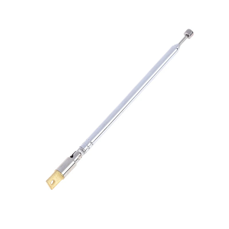 1PC 370mm 5 Sections Telescopic Stainless Steel AM FM Radio Universal Antenna Hot sale