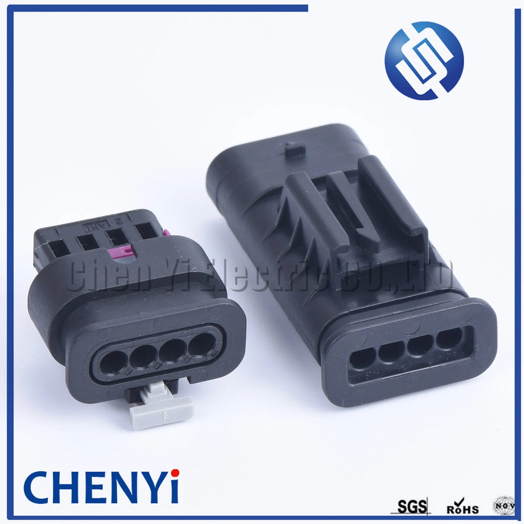 2 set 4 Pin waterproof auto cable connector plug 1718657-1 autonomous water temperature sensor plug 4F0 973 704 For Weichai