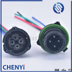 4 Pin 2.5mm round A7 odometer speed sensor plug Auto waterproof connector 1-967402-1 1-967325-1 with 15cm 18AWG cable For HOWO