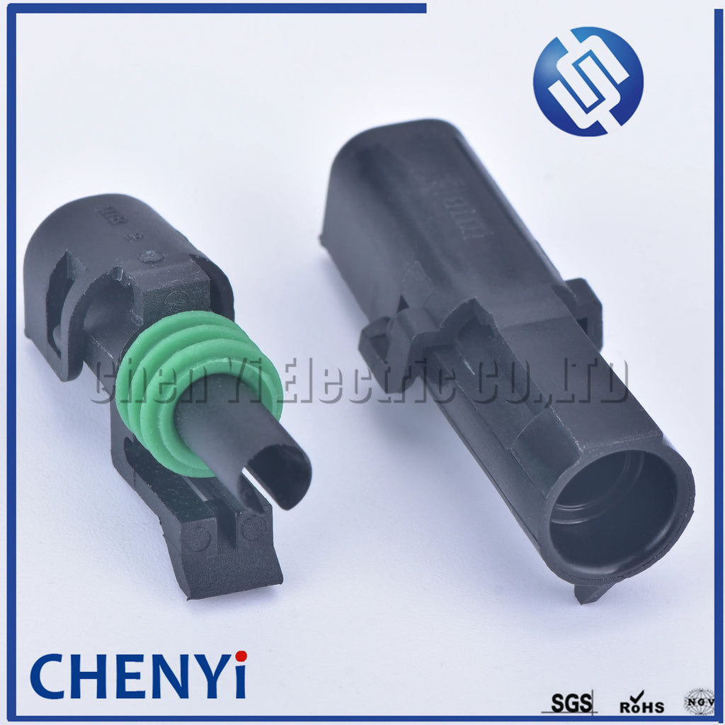 1 pin 2.5 mm Series Car Auto Wire connector Female or Male Weather Pack Electrical Plug 12015791 12010996
