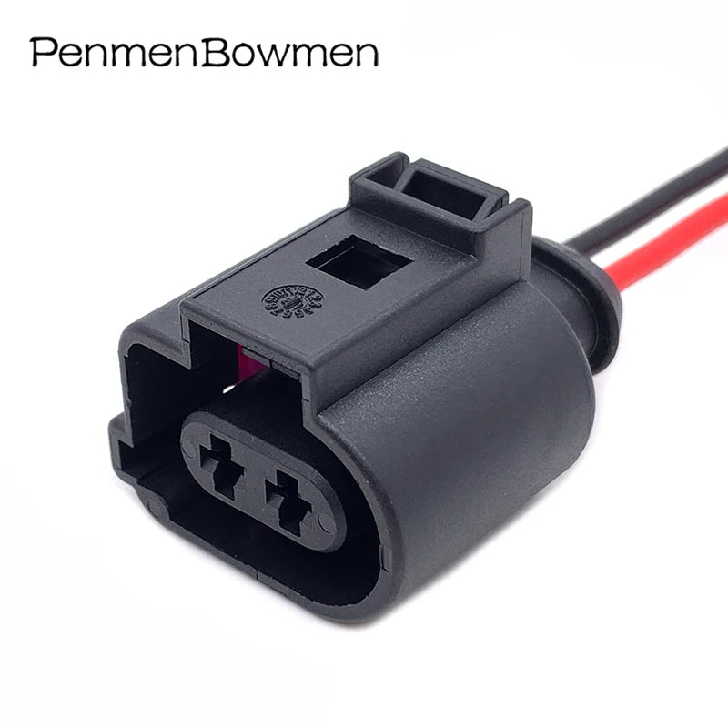 1 Set 2 Pin 3.5mm Car Rear Brake Caliper Motor Electrical Cable Connector Waterproof Female Wire Harness Plug 1J0973722A 1717692
