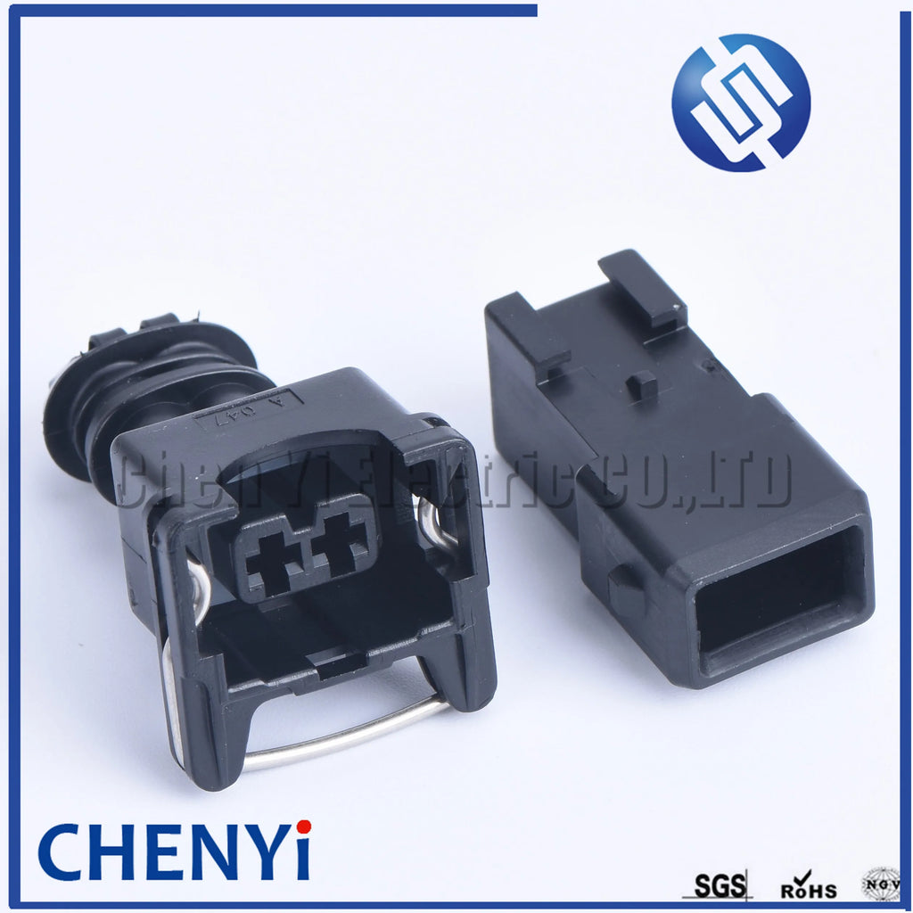 2 set 2 Pin auto Waterproof Electrical Wire Connector fuel spray nozzle Plug EV1 282762-1 1-144545-0 282189-1