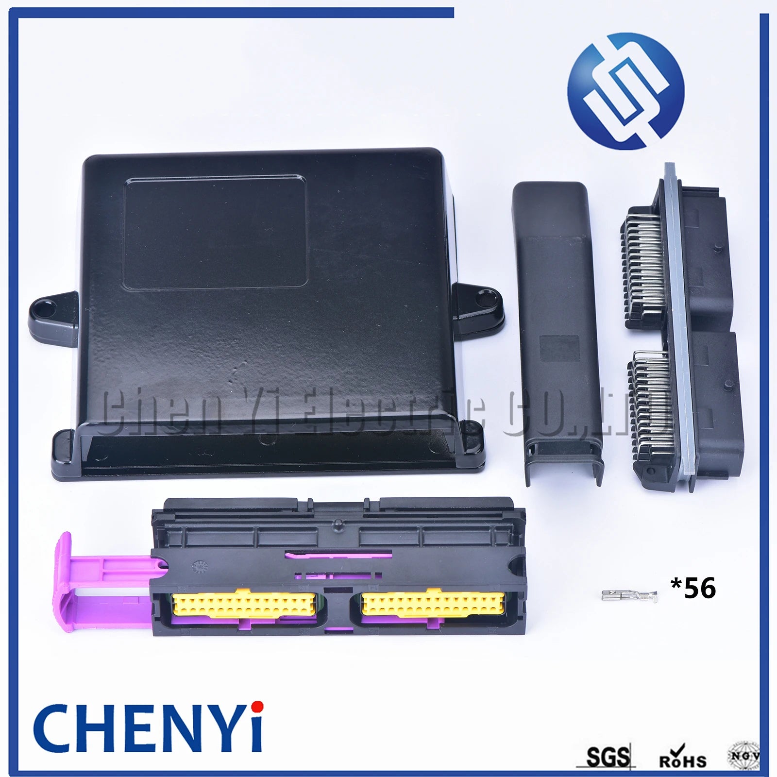56 Pin automotive aluminum ecu enclosure box with matching male and female connector with Pin or Box 211PC562S0008