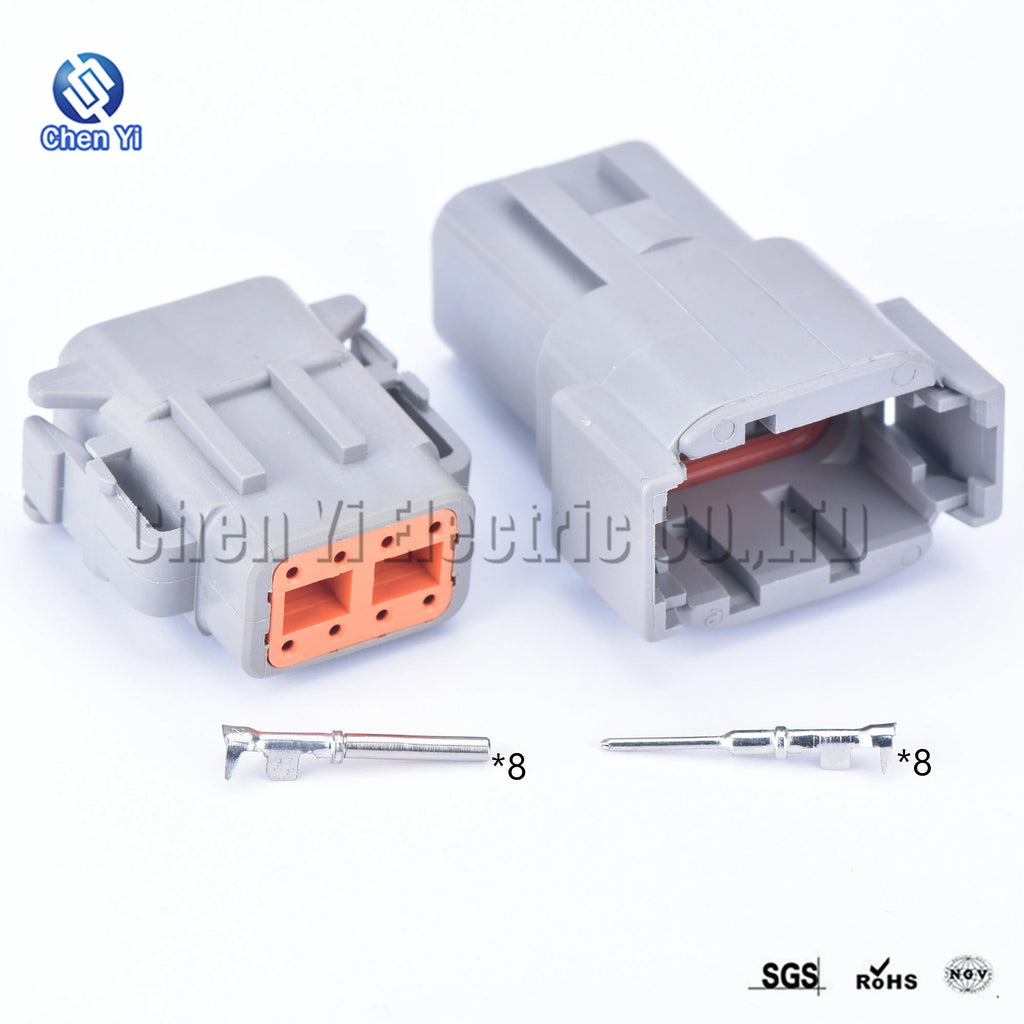 DTM connectors For Deutsch DTM06-2S 3S 4S 6S 8S/DTM04-2P 3P 4P 6P 8P 12P Male Female Waterproof Connector Automotive Sealed Plug