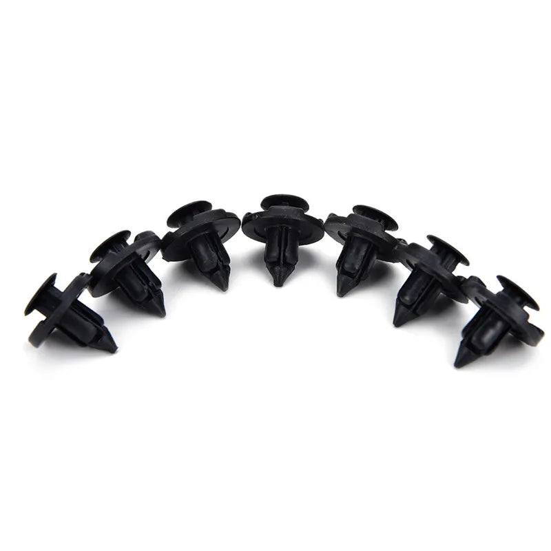 50Pcs Car Fastener fit 8mm Dia Hole Black Push Retainer Rivets Clips for Automobile Door Bumper Fender Cover Trim Clip Wholesale