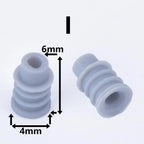 100 Pcs 0.6/1/1.5/1.8/3.5/6.3/9.5mm car wire connector waterproof ring circle rubber seal hollow plug silicone sheath cap