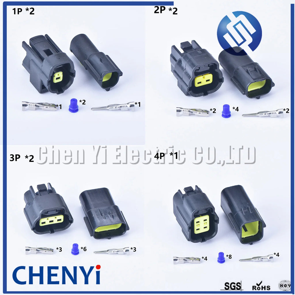 299 Pcs 1.8mm 1-16 Pin Waterproof plug Electrical Wire Connector Sets Kits with Crimp Pins and rubber seals 174661-2