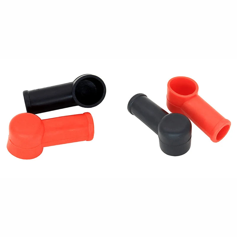 2pcs Rubber Car Motorcycles Battery Negative Positive Terminal Cover Cap Boot Insulating Protector Replacement Batteries
