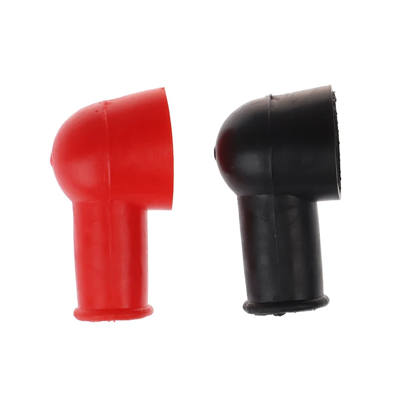 1Pair Black Red Battery Terminal Protective Covers Round Insulating Caps Insulating Protector Replacement Batteries Accessories