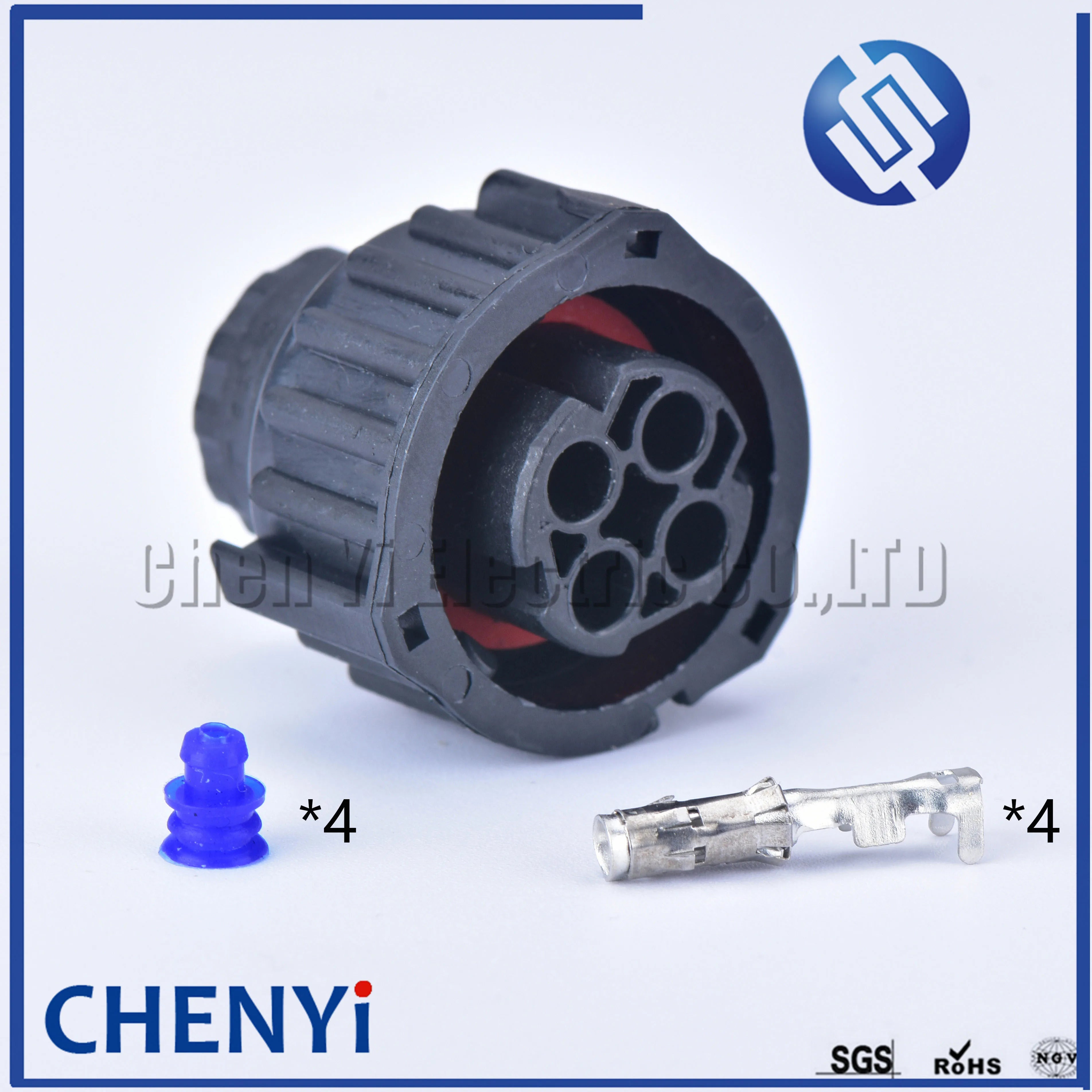 4 pin odometer speed sensor plug sealed auto connector 1-967325-1 with cable Sheath 965786-1/965783-1 For round HOWO A7