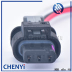 3 Pin PDC Parking Sensor Plug Connector For PASSAT A1 A3 A4 A6 A7 Q5 Q7 R8 4F0973703 1718653-1 4F0 973 703 With 15cm wire